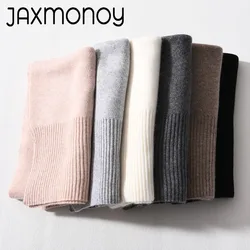 Jxwatcher sciarpa da donna inverno caldo silenziatore in Cashmere di alta qualità moda sciarpe lavorate a maglia di lana per donna tinta unita femminile nuovo