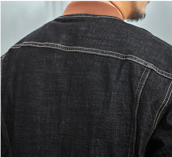 سترة دنيم فضفاضة للرجال مقاس كبير، سترة بيسبول فضفاضة مقاس كبير 4XL-8XL