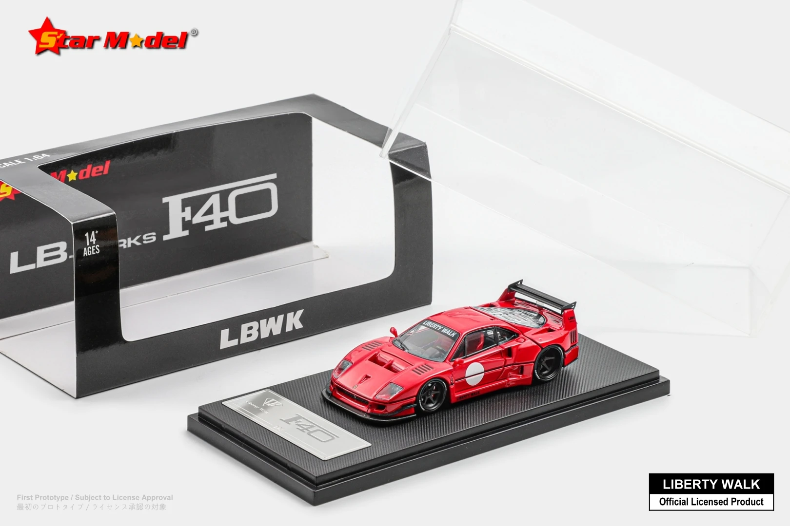 **الطلب المسبق **Star Model 1:64 LB-Works F40 أبيض/أحمر Diecast Model Car