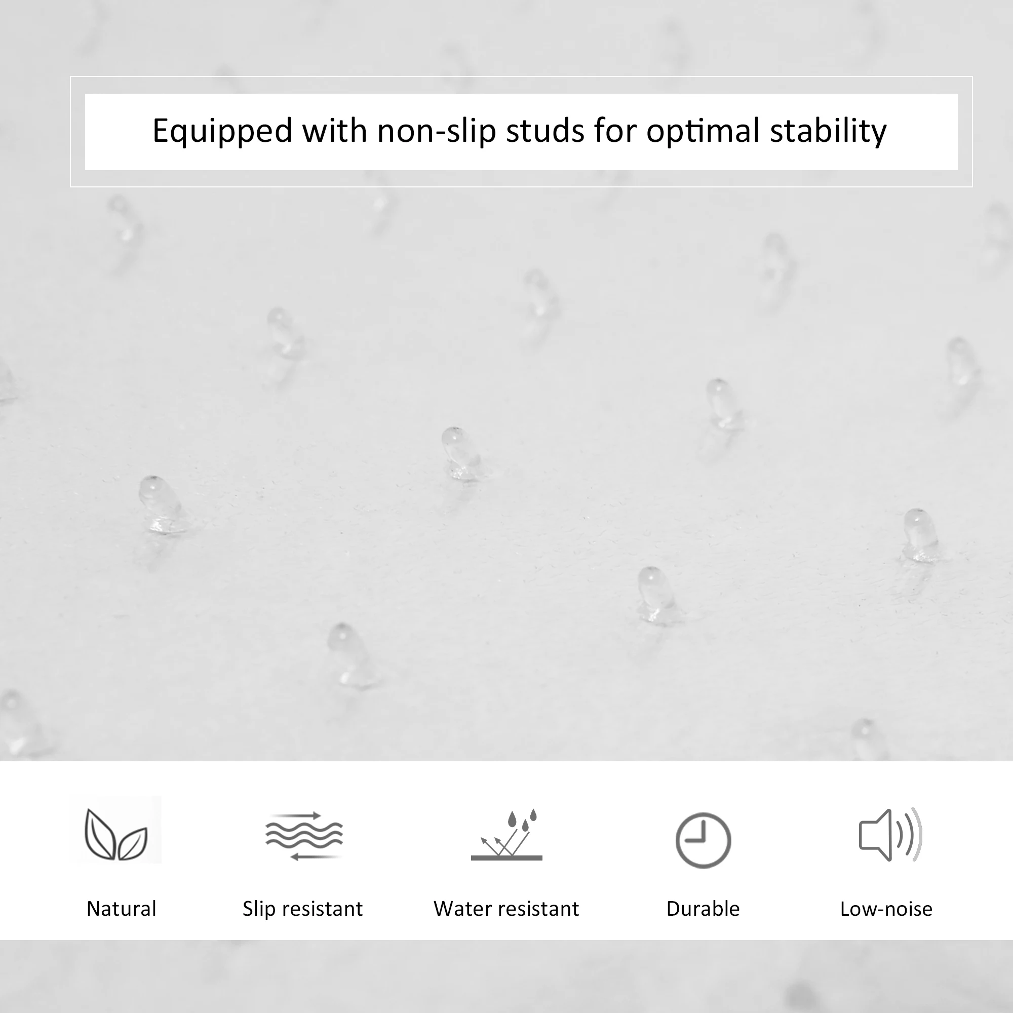 HOMCOM Office Carpet Protector Chair Mat Spike Non Slip Studs Frosted