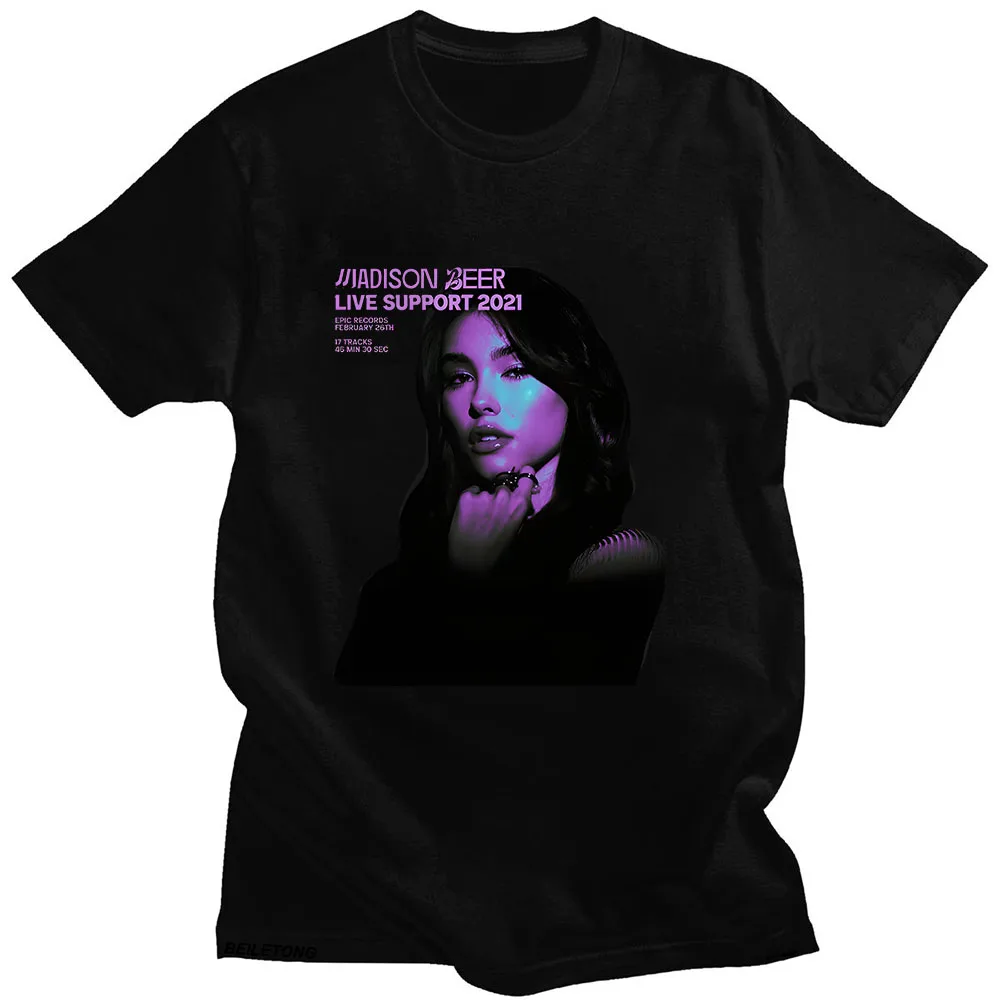 Madison Beer T-shirt Good in Goodbye Short Sleeve High Quality Tee-shirt Summer Fashion Cotton Tshirt Ropa Mujer Retro Clothing