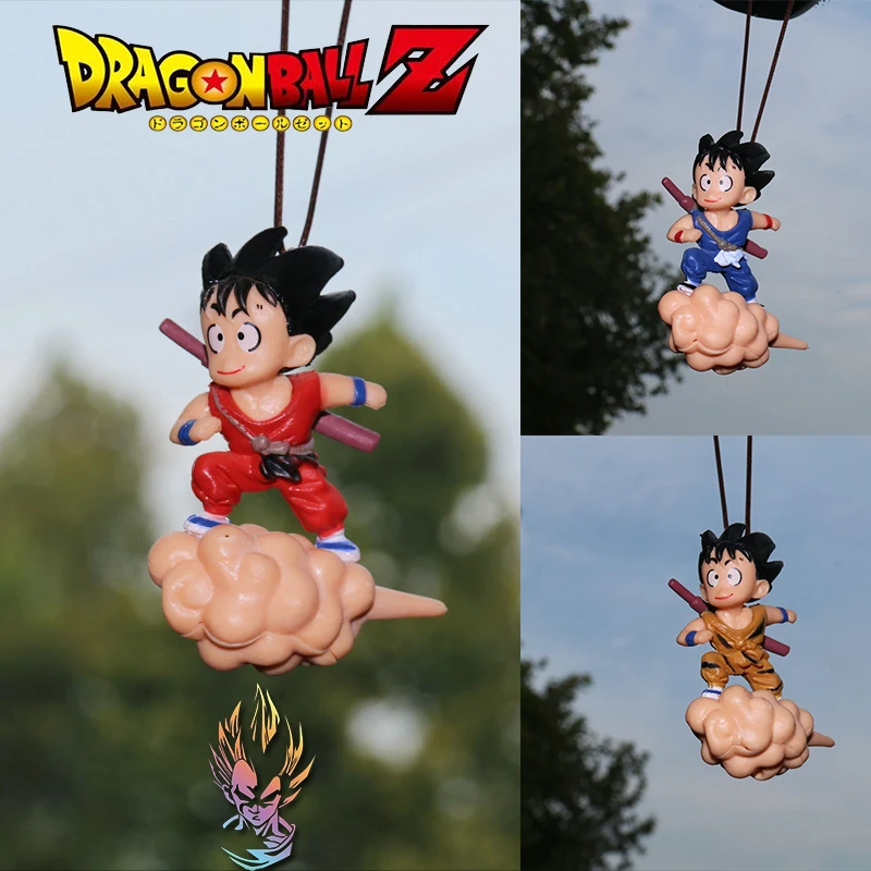 New Dragon Ball Car Pendant Son Goku Cartoon Creative Car specchietto retrovisore Charm Cute Anime Car Somersault Cloud Hanging Ornament