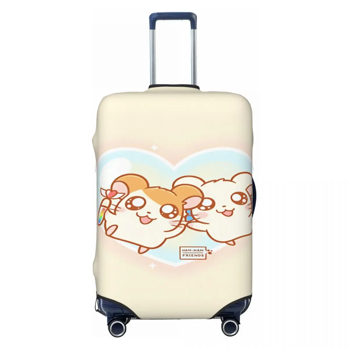 Hamutaro Suitcase Cover Vacation Cruise Trip Useful Luggage Case Protection