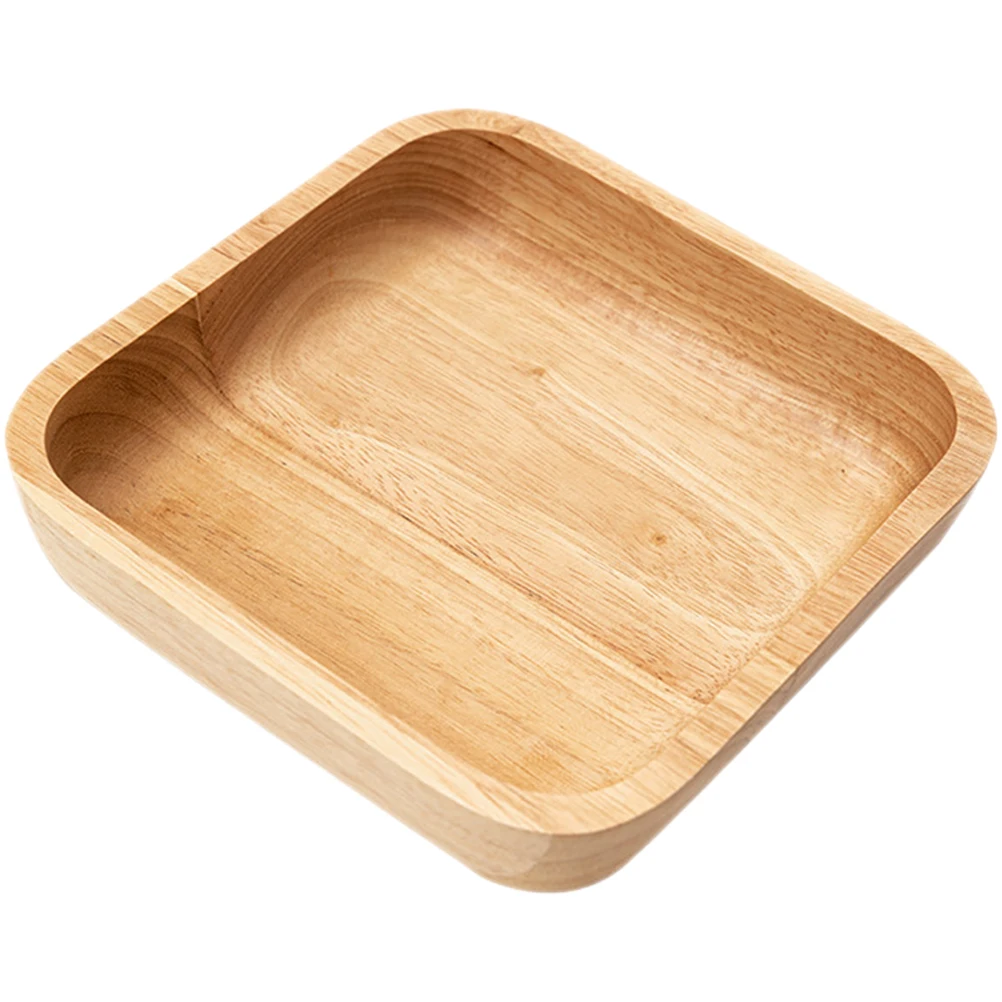 

Square Tableware Bowl Snack Tray Wooden Containers Food Decorative Serving Dinner Plate Eating Trays Living Room Kitchen Bar