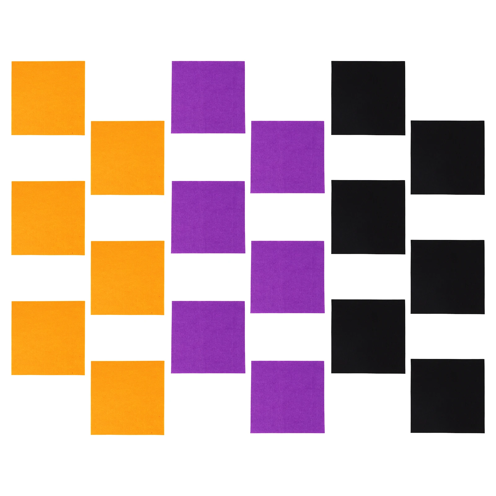 

18 Pcs Felt Fabric Halloween Decoration Cloth Squares for Craft Kids Non-woven Material Crafts