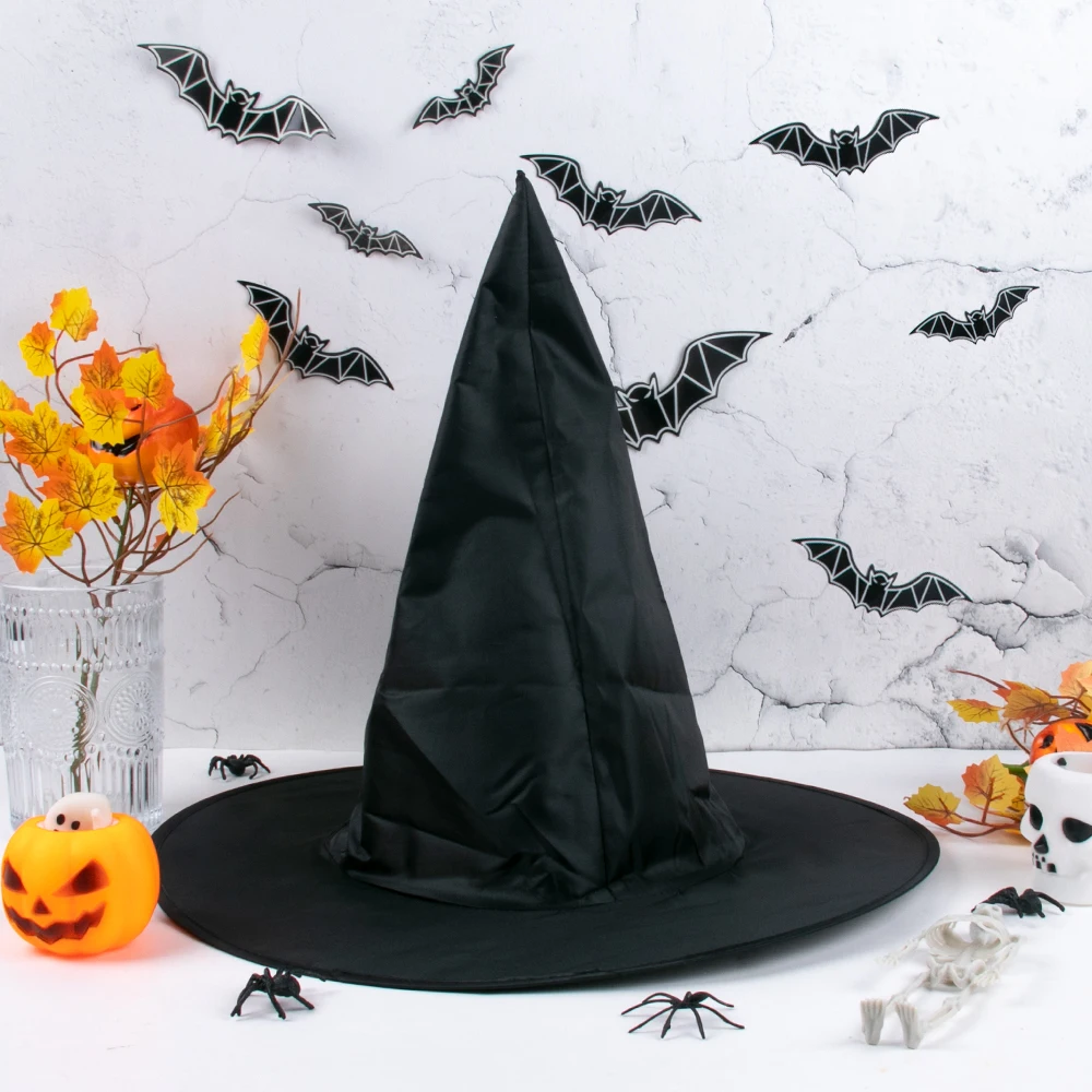 1/5/10pcs Halloween Wizard Hat Children Adults Halloween Party Cosplay Costume Props Witch Hat Magician Hat Black Wizard Hat