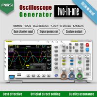 FNIRSI 1014D Digital Oscilloscope 2 In 1 Dual Channel Input Signal Generator 100MHz* 2 Analog Bandwidth 1GSa/s Sampling Rate