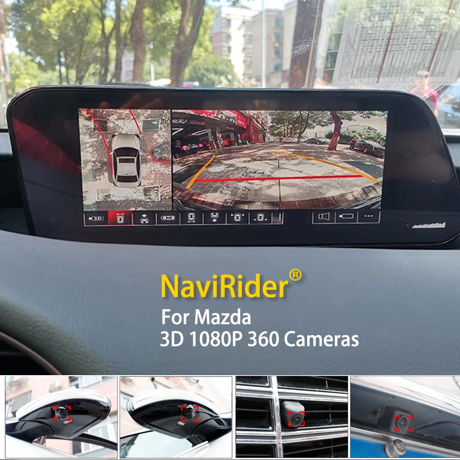 

Для Mazda CX-9 MX-5 CX-4 CX-30 CX-50 CX-5 CX-7 ATENZA Car 360 Degree Camera 3D View Blind Spot Vision Surround парковка Reverse