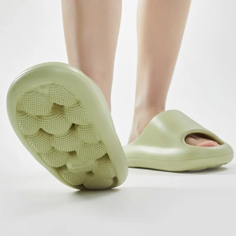 Thick Sole Slippers Massage Summer Bathroom Non-slip Couple EVA Sandals Hollow Sole Prevents Water Accumulation Breathable Shoes