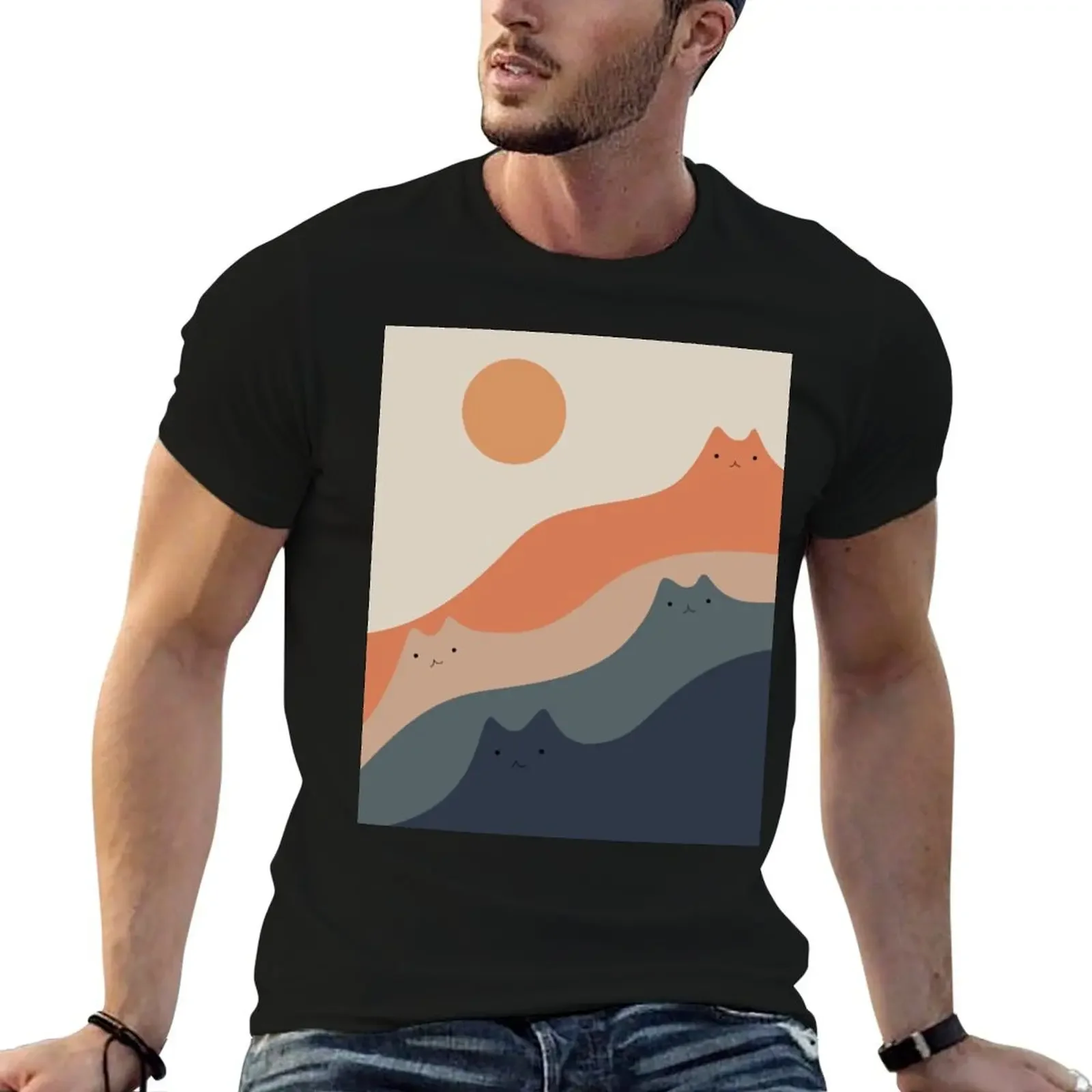 

Cat Landscape 90 T-Shirt Clothing for a boy vintage graphic tee mens graphic t-shirts big and tall