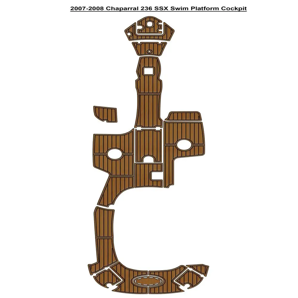 

2007-2008 Chaparral 236 SSX Платформа для плавания Кокпит Лодка EVA Пена из тикового дерева Напольный коврик SeaDek MarineMat Стиль Самоклеящаяся