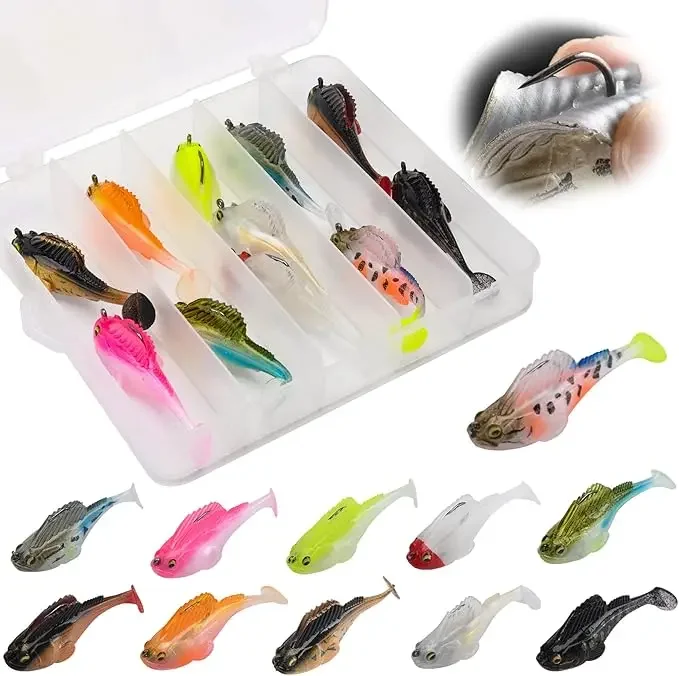 

Goture Fishing Lure Soft Bait Jig Lure with Box 7g 10g 14g Swimbait Wobblers Pike Bass Shad for Fishing Perch Saltwater Fish