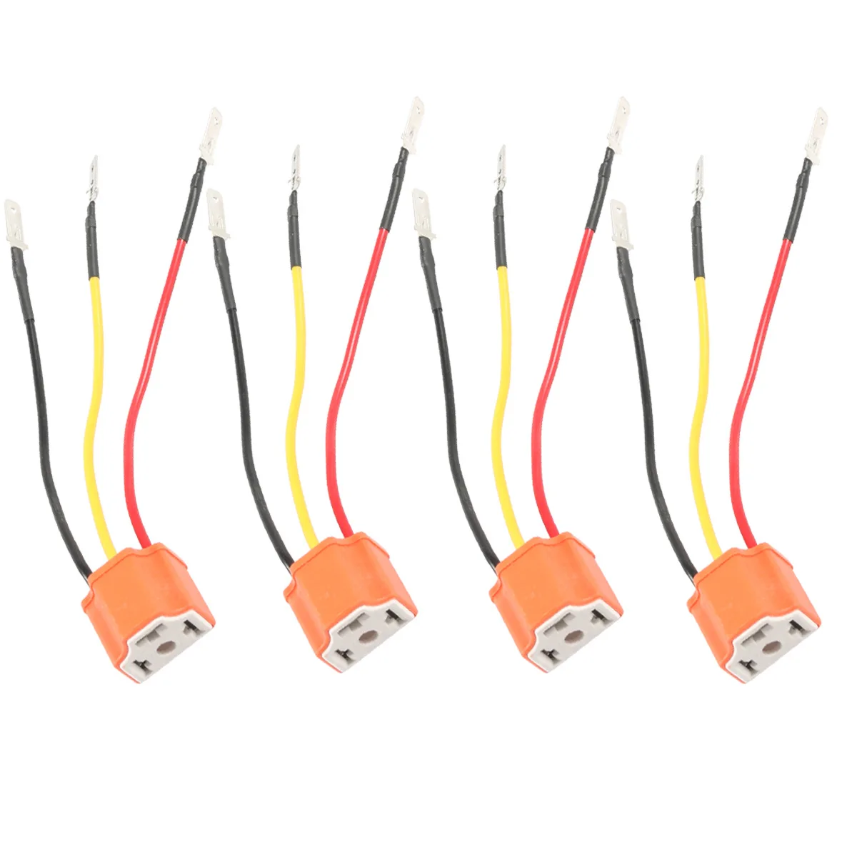 

4 шт. H4 9003 HB2 жгут проводов фар, розетки для проводов H4 на 3-контактный адаптер для фар с герметичным лучом 4 "x6" 7 "x 6" 5 "x 7" дюймов
