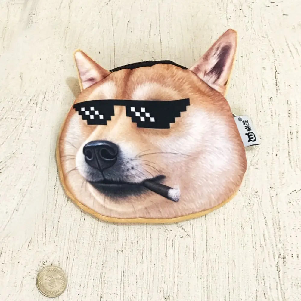 

Креативный кошелек для монет с рисунком собаки, сибирский хаски, бульдог, сумка для хранения, мультяшный дизайн, кошелек, держатель для карт, путешествия