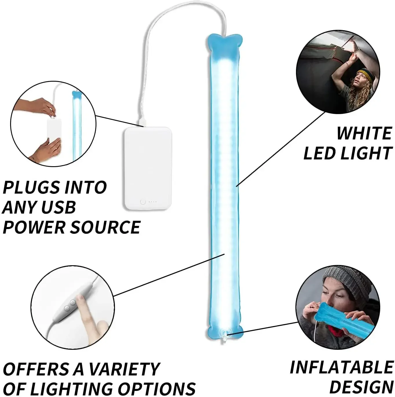 ポータブルインフレータブル折りたたみ式ランプ,ポータブルサスペンション,磁気吸引,テントライト,キャンプ,屋外,USB充電,新品