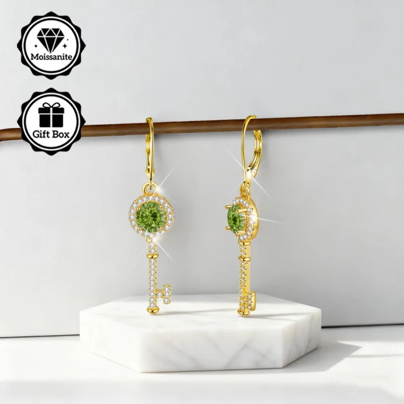 

LAMVOICE jewelry for women/earrings with 2 carat moissanite Hypoallergenic hook earring christmas gift for high quality jewelry