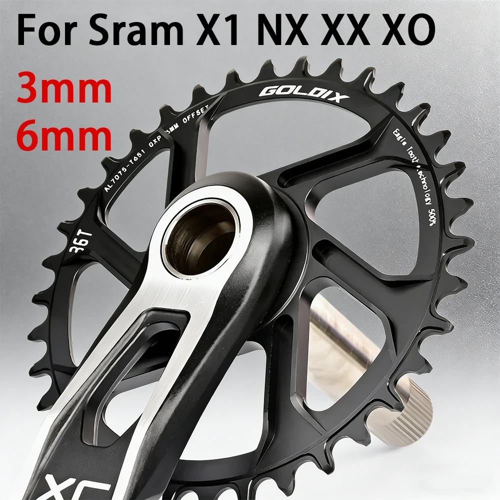 3mm 0mm 6mm Offset Direct Mount For Sram Eagle X1 Nx Xx Xo 3 Bolt 32-tooth 32 34 38 36 Teeth 32t 34t 36t 38t Mtb Chainring