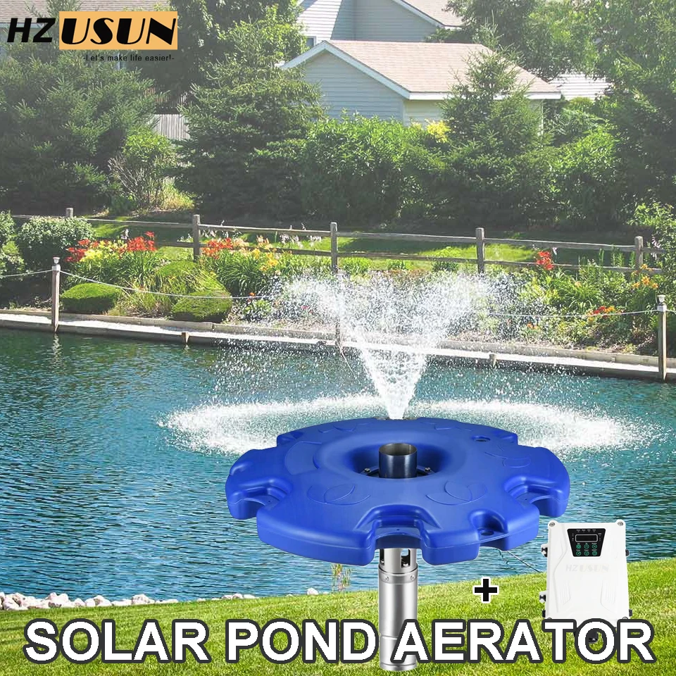 DC Solar Panel Power Pond Oxygen Water Fountain Aeration Pump System in Aquaculture Small Fishery Floating Solar Dam Aerator