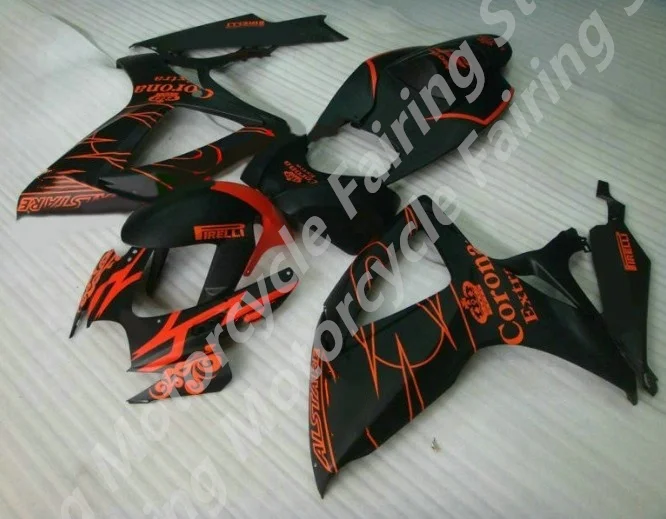 Motorcycle Fairing Kit for G S XR 600 750 K6 06 07 G S XR600 G S XR750 2006 2007 ABS black red Fairings set New ABS Plastic