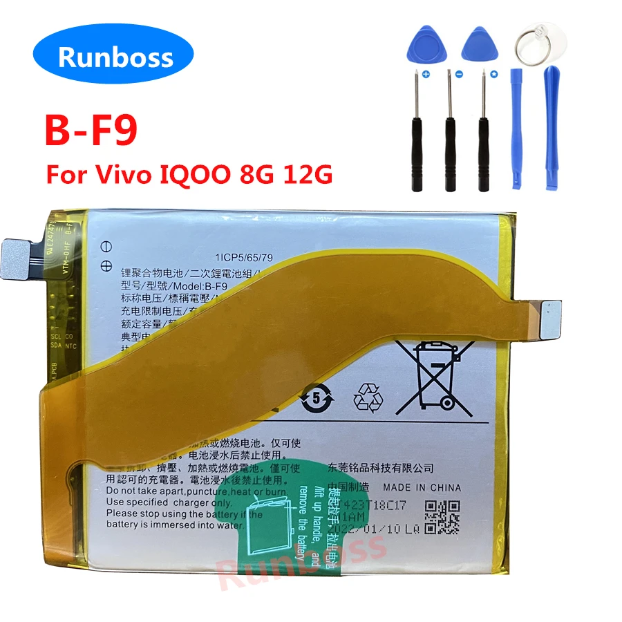 Original 4000mAh B-F9 Battery for Vivo IQOO 6G 8G 12G V1824BA V1824A Mobile Phone High Quality