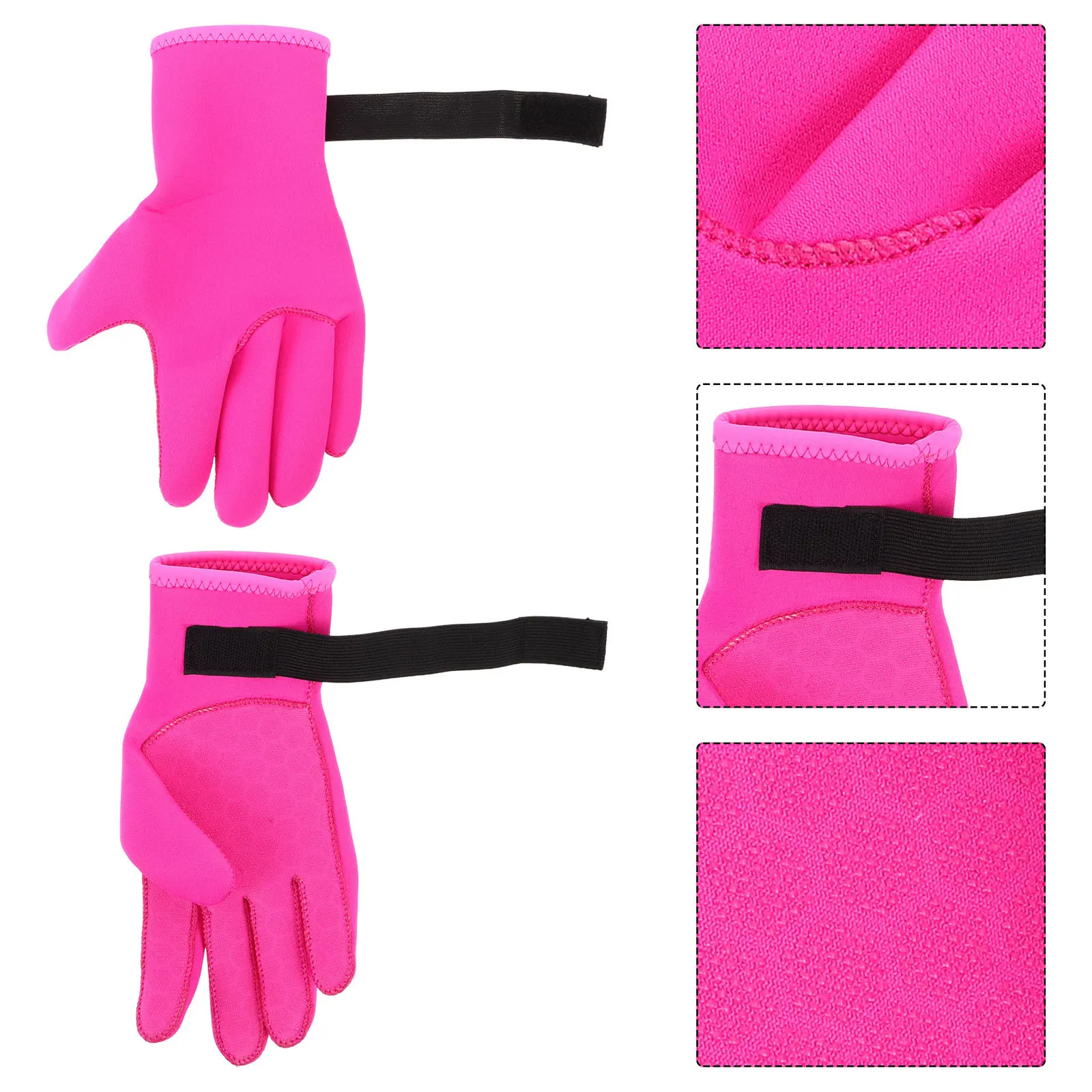 

1Pair Snorkeling Dive Gloves Neoprene 3mm Warm Thickened Scratch Resistant Anti Slip Swimming Gloves Women for Winter Diving