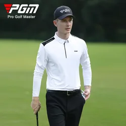 PGM Golf męska koszulka z długim rękawem odprowadzająca pot wiatroszczelna i ciepła miękka wygodna odzież golfowa męska YF492