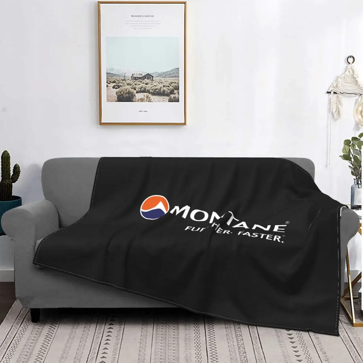 Montane Logo 01 Blanket Fluffy New Style Plus Velvet Bedding Travel Sleeping Sheets