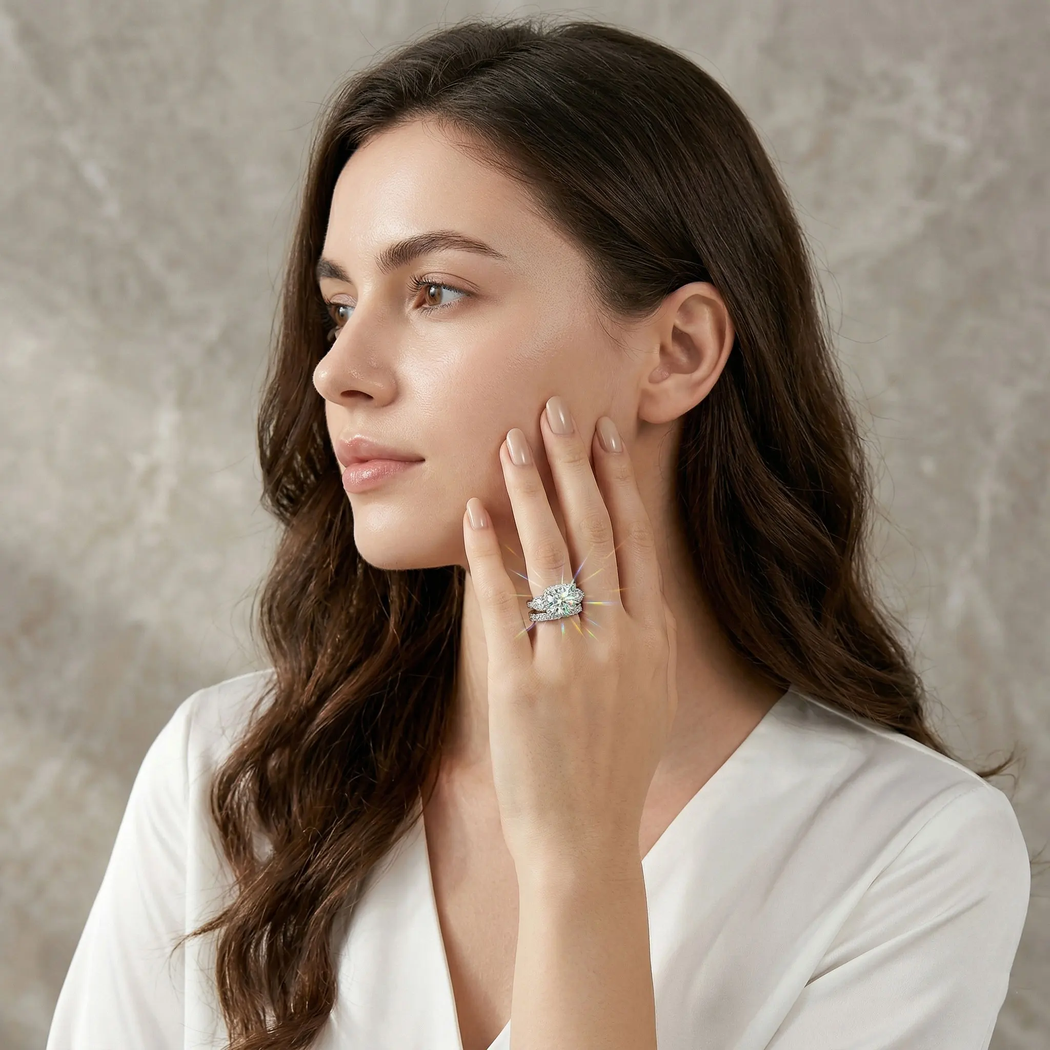 Cincin Moissanite Cushion Cut - Moissanite Engagement Ring 2 Carat D Vvs1 ulasan dan harga