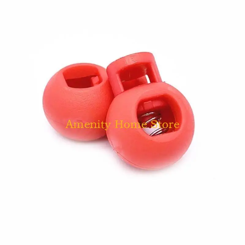 F26C 100 Pieces Plastic Cord Locks Assorted Colors Fastener Toggles for Shoelaces, Drawstrings, Paracord, Bags, Clothing