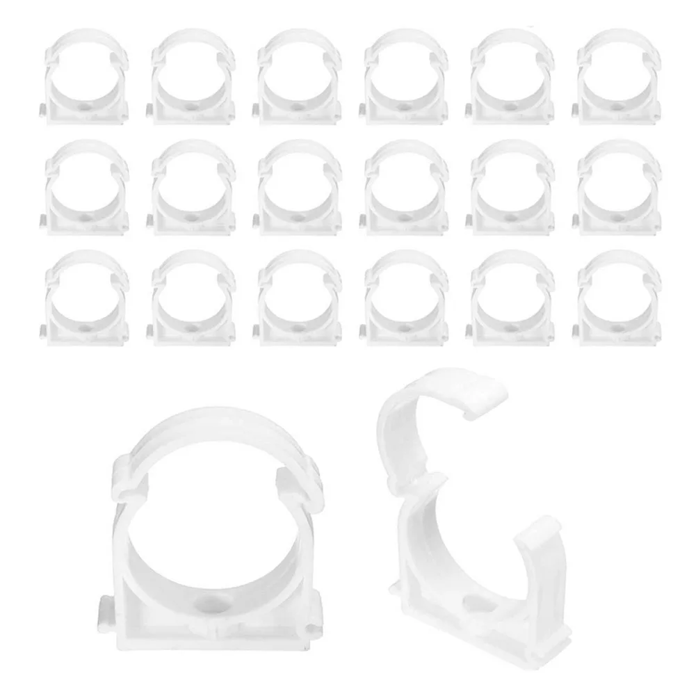 U-Shaped Pipe Clips 50 Count for Securing Air Hoses Hydraulic Lines Water Tubing and Cables in Workshops and Industrial Settings