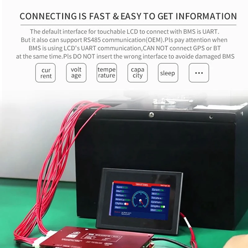 Imagem -03 - Bms Usb- Uart Cabo de Protocolo de Comunicação para Lifepo4 Li-ion Ncm Bateria Lto 32s Daly Smart Bms Uart pc