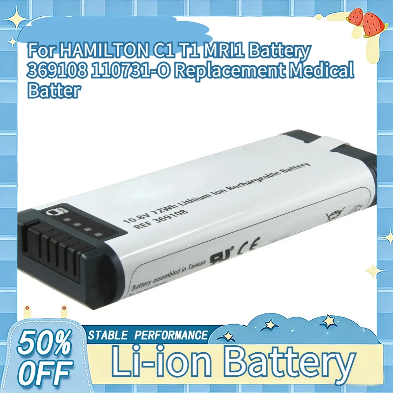 

Аккумулятор 10.8V 72Wh для HAMILTON C1 T1 MRI1, замена медицинского аккумулятора 369108 110731-O
