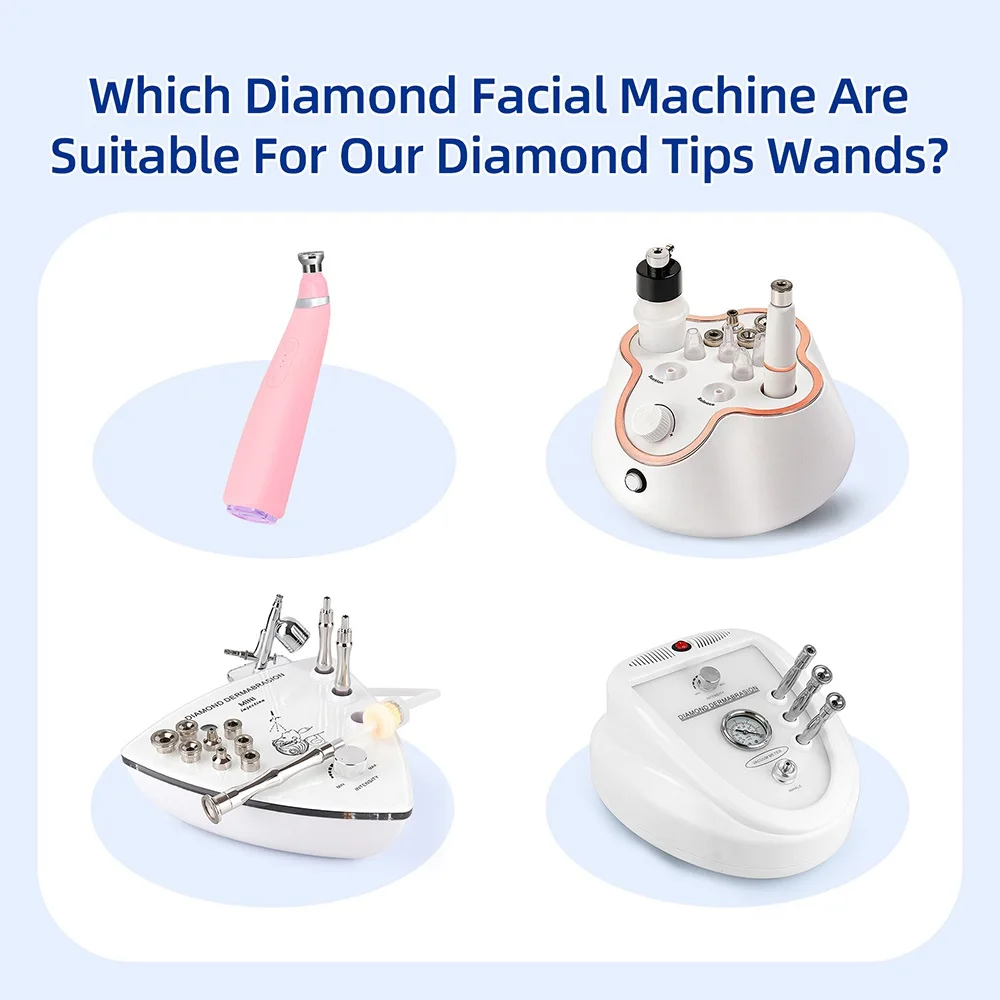 Diamond Microdermabrasion Dermabrasion 3 Wands 9 Tips for Facial Peeling Blackhead Remover Catton Filter Removal Rejuvenation