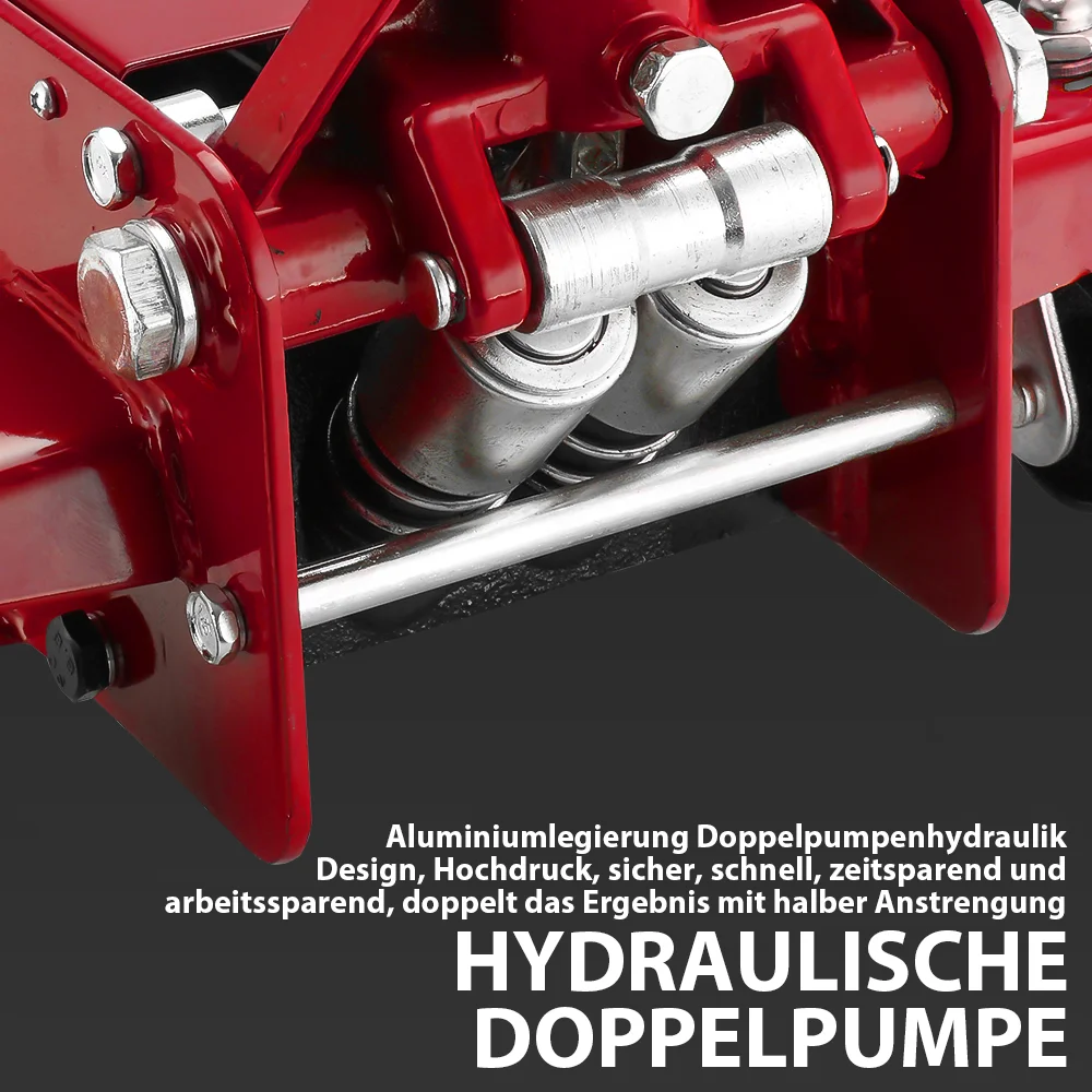 3T Hydraulischer Wagenheber, Doppelpumpen-Wagenheber, Hubhöhe 75-505 mm, Autoreparaturwerkzeug, Hebewerkzeug, Autoreparatur-Wagenheber – Detail 7