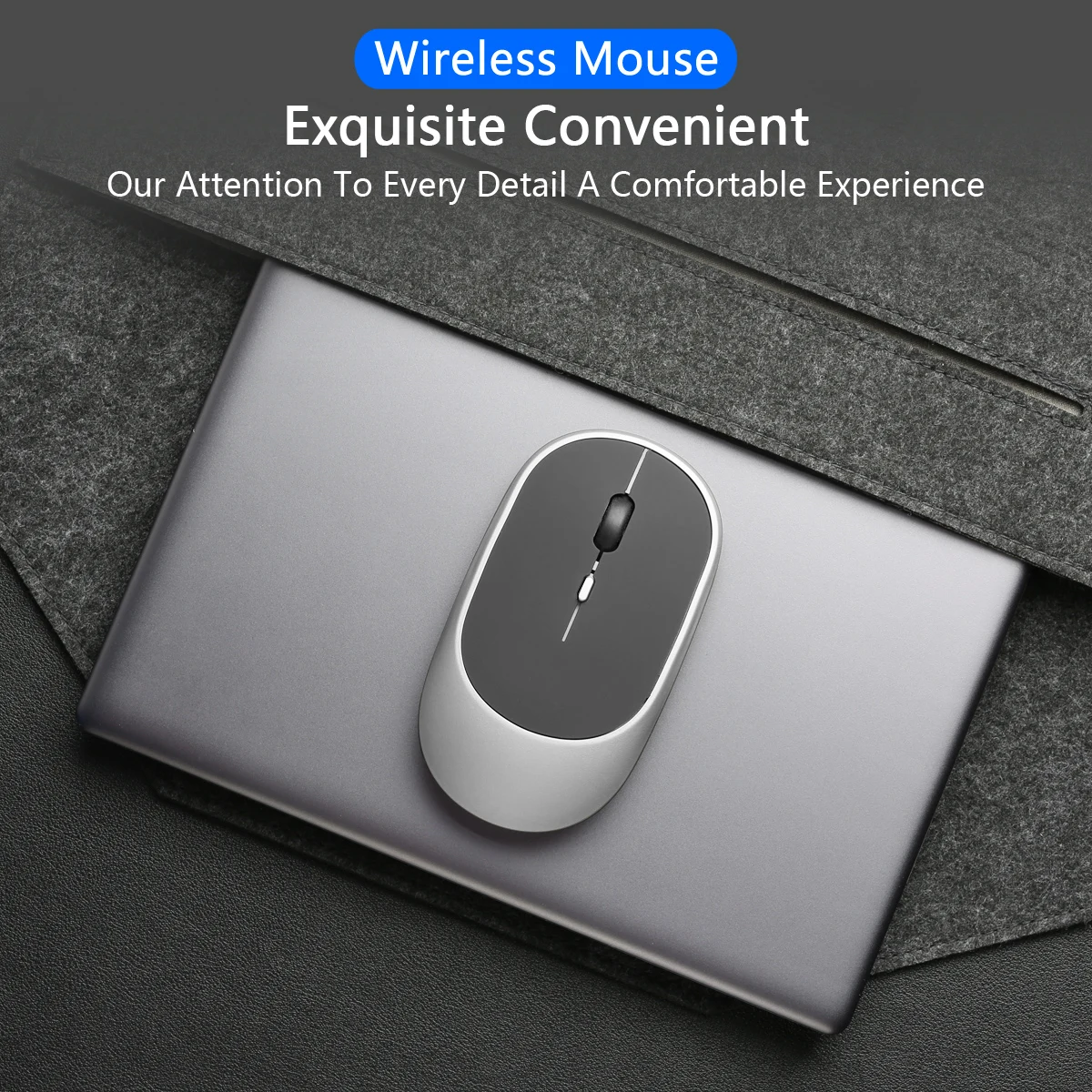 Mouse wireless Bluetooth 2.4G Mouse ergonomico silenzioso portatile Mouse da gioco per laptop iPad Tablet Notebook Telefono cellulare Ufficio