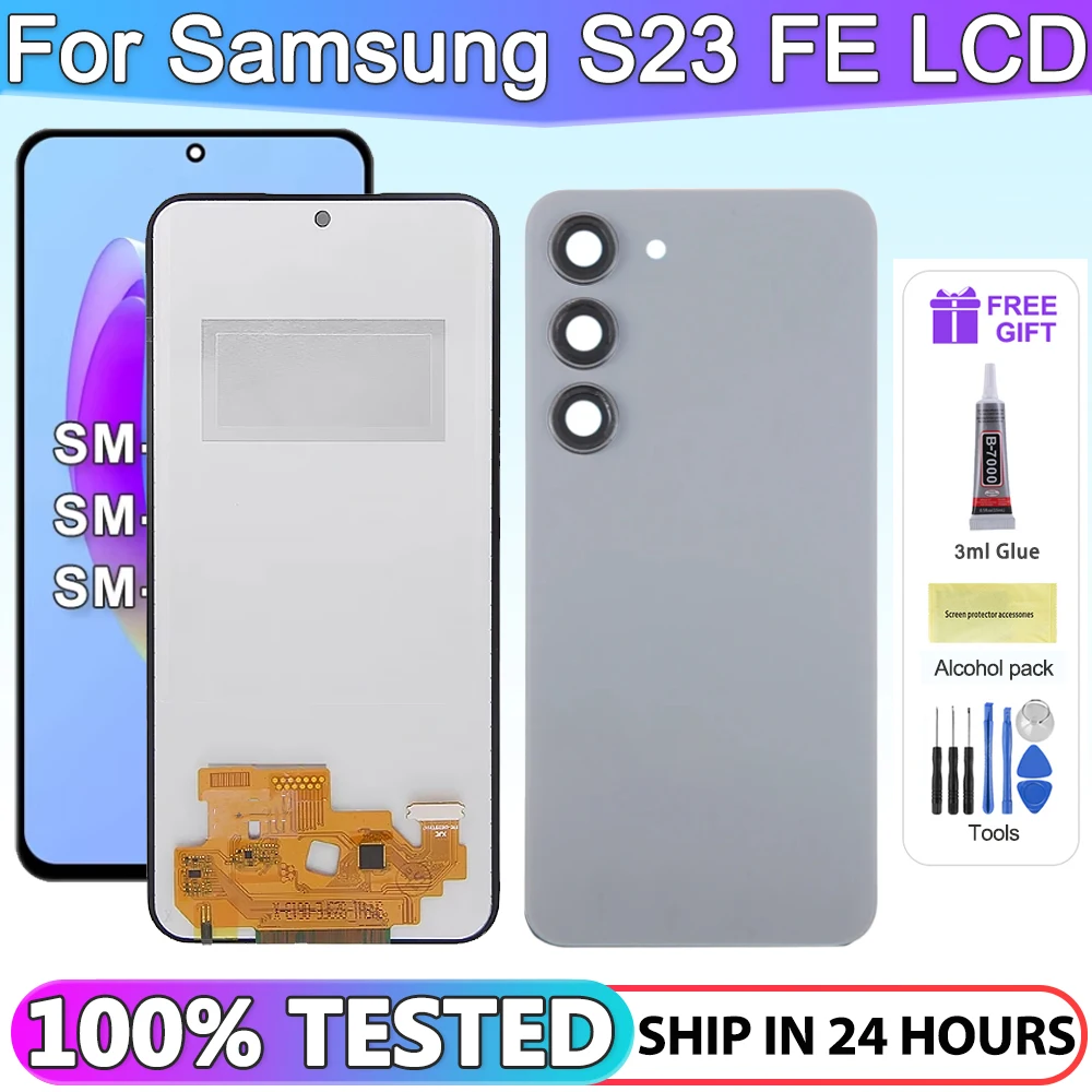 100% test  For Samsung S23 FE LCD Display Touch Screen Digitizer for Samsung S23 Fe S711B,S711B/DS,SM-S711U1,SM-S711W LCD