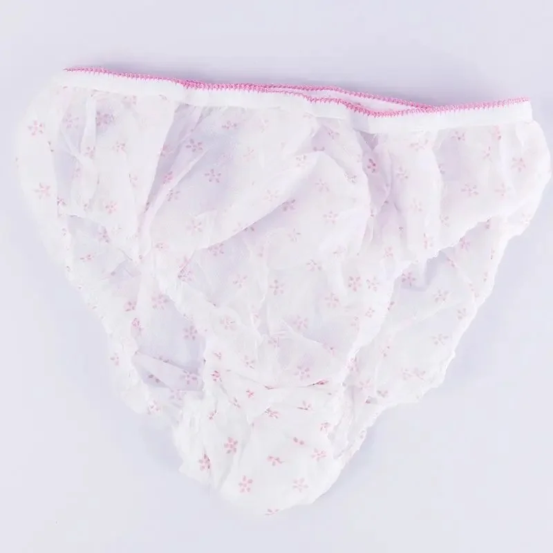 7PCS Disposable Panties Maternity Postpartum Monthly Waiting Women's Panties Travel Supplies Pure Colour Cotton Crotch Underwear