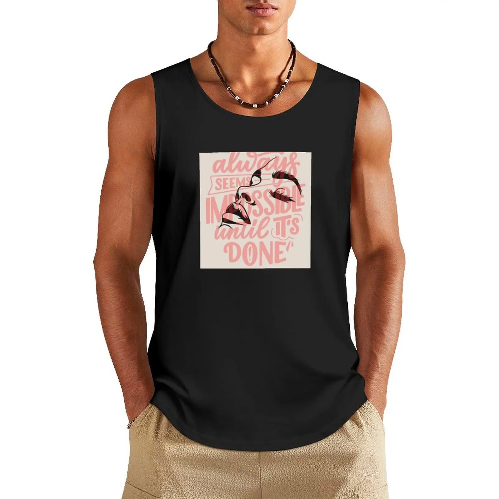 

RADIANT OPTIMIST Tank Top cotton t-shirts man gym clothes man Japanese t-shirt sleeveless shirts