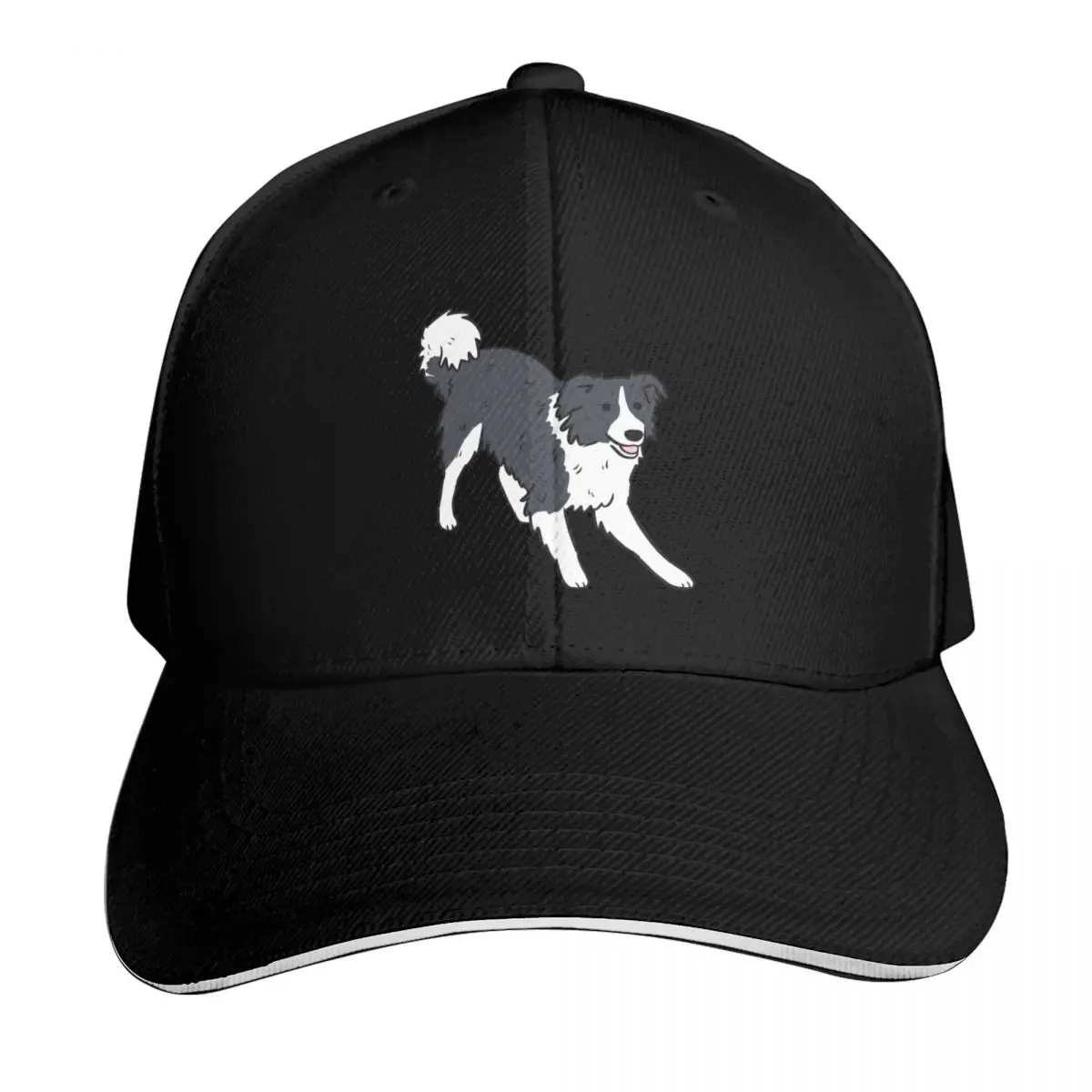 Bonita gorra de béisbol con ilustración de Border Collie, gorra Snap Back, gorra Rave Trucker, sombreros divertidos, gorras Trucker para hombres y mujeres