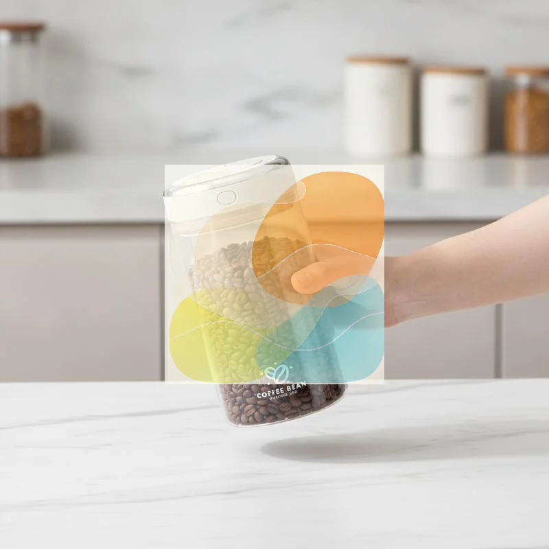 1Pcs Vacuum Coffee Bean Sealed Jar With Date Tracker And Waking Bean Valve