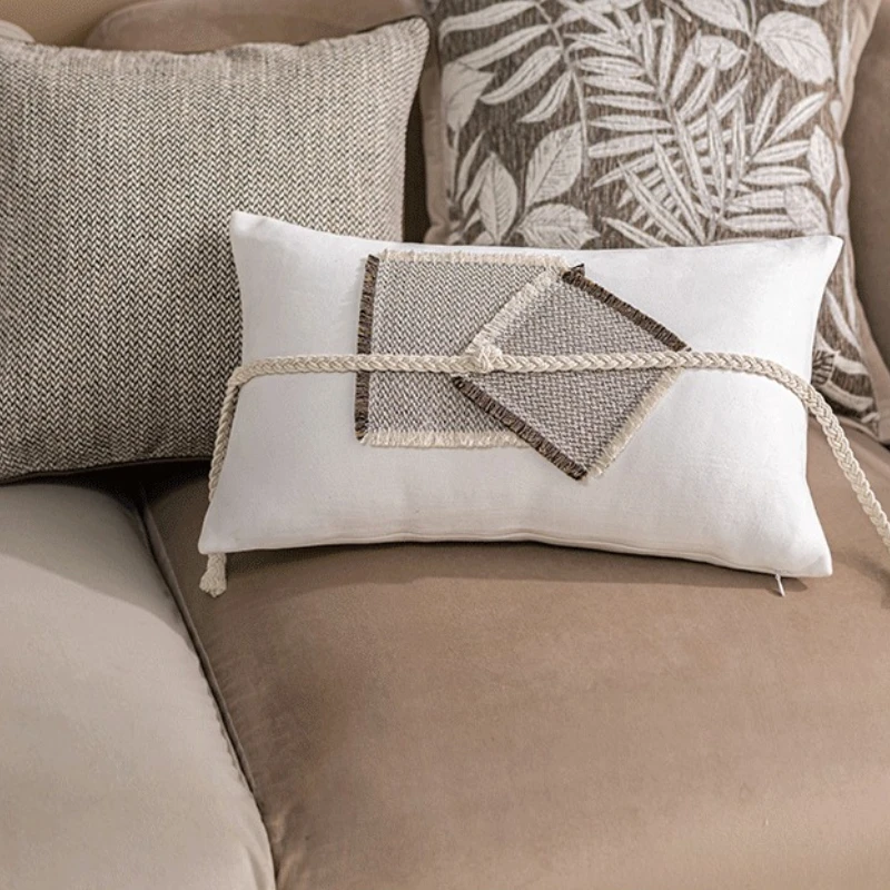 30X50/45X45CM Simple Splicing Throw Pillow Cover Nordic Modern Stamping Waist Cushion Cover Decor Home Decorative Pillowcase