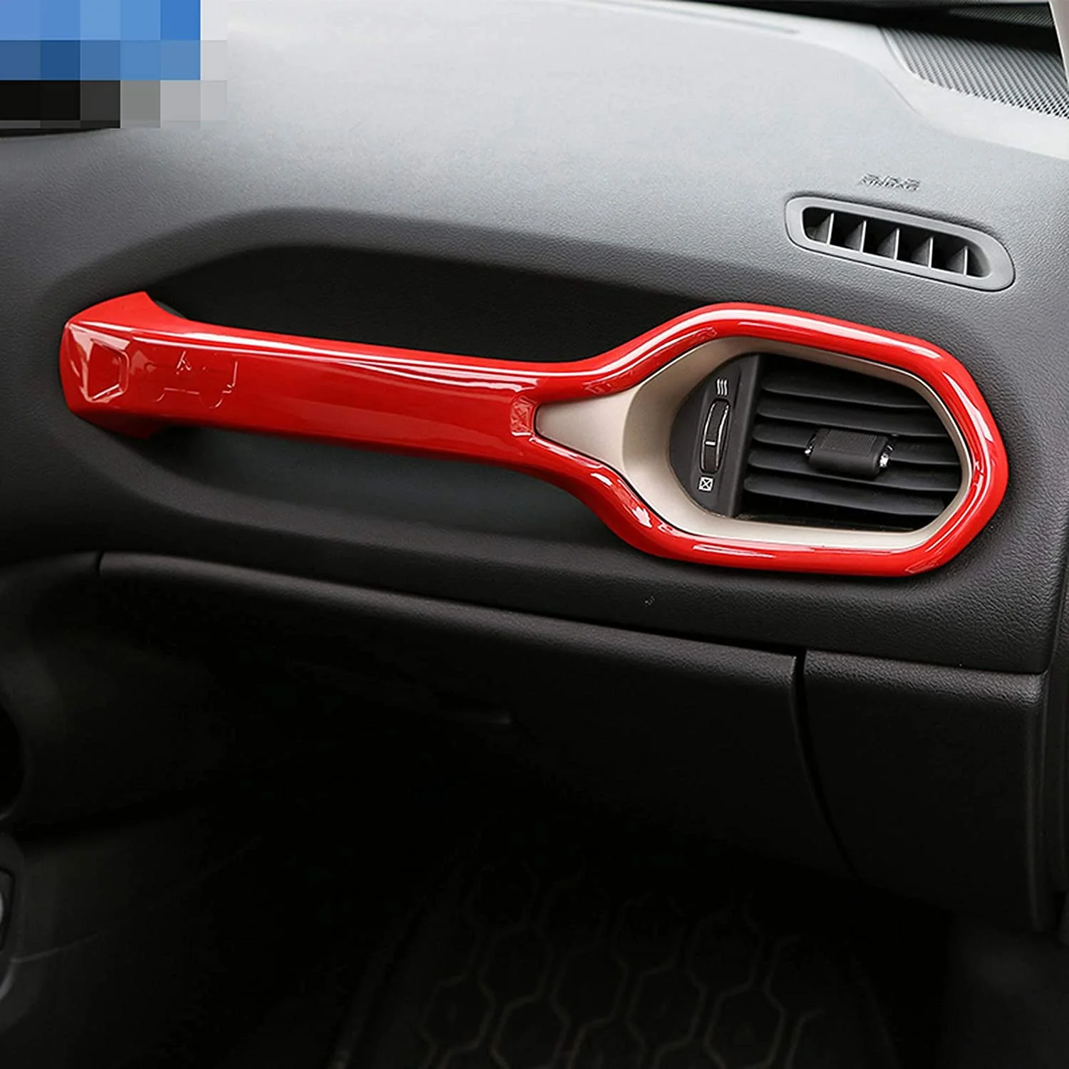 ABS Car Interior Copilot Seat Grab Handle Cover Decoration Trim Stickers for Jeep Renegade 2015-2016