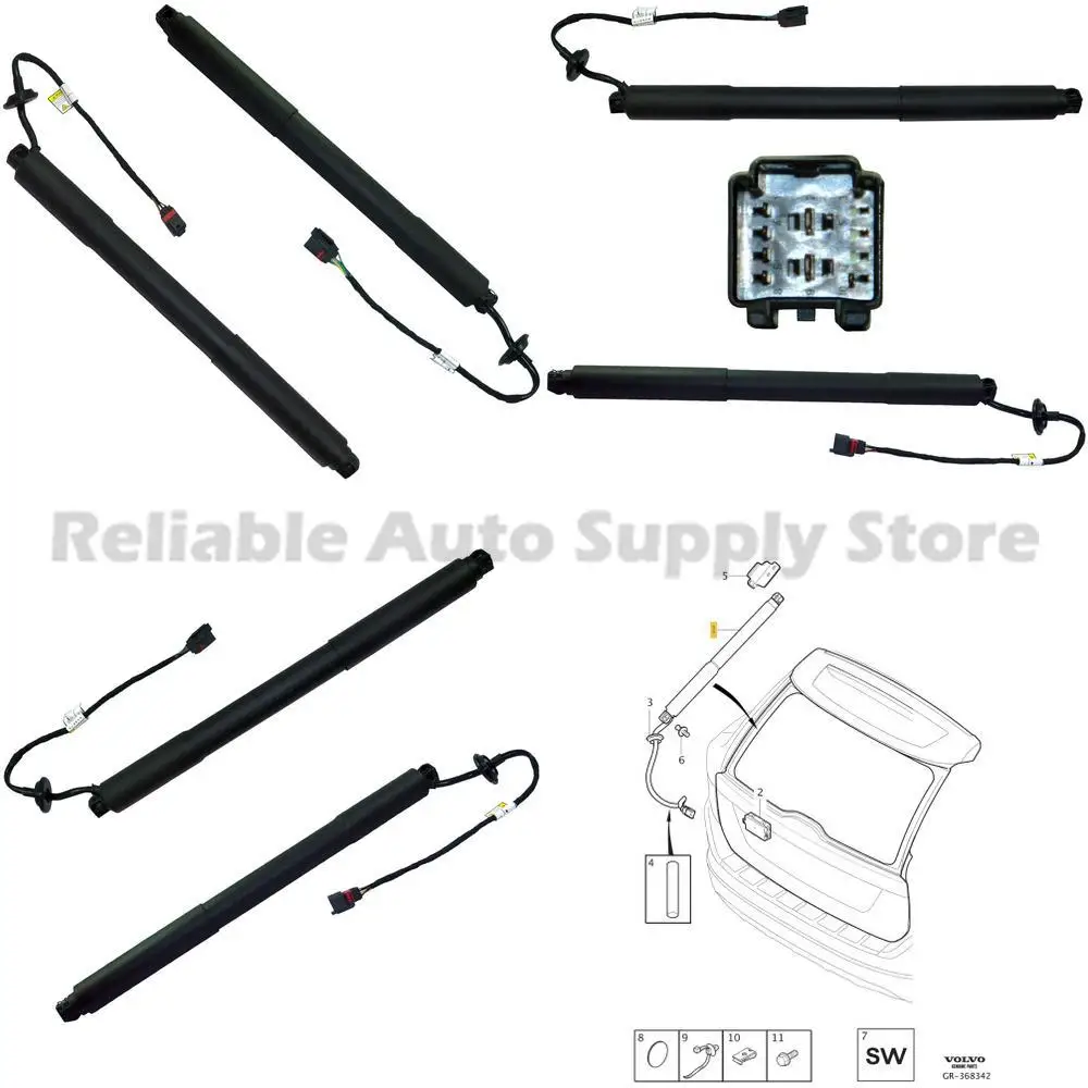 

1 Pair For Volvo Electric Tailgate Struts Rear LH RH Pair Gas Auto XC60 I SUV 08 17
