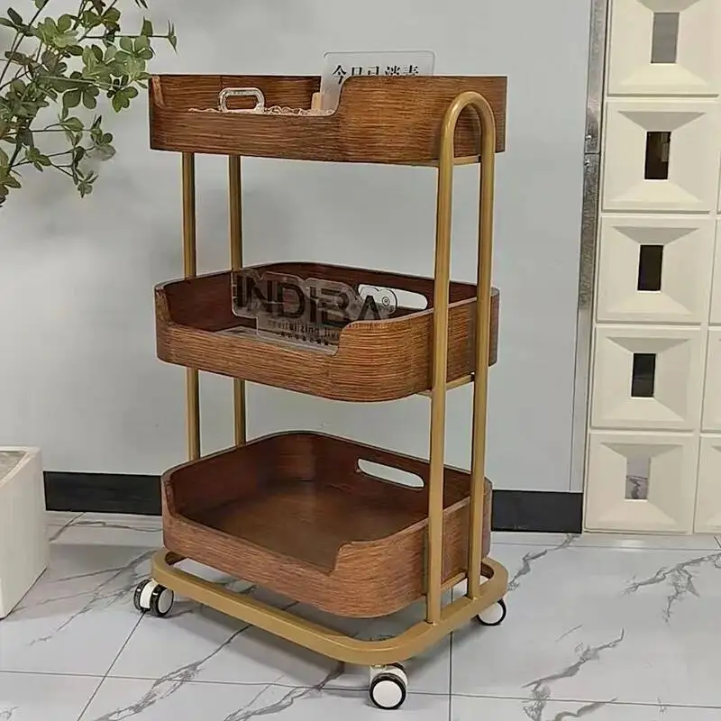 

Aesthetic Premium Unique Trolley Glamour Luxury Nordic Organizers Trolleys Modern Simple Carrello Parrucchiere Salon Furniture