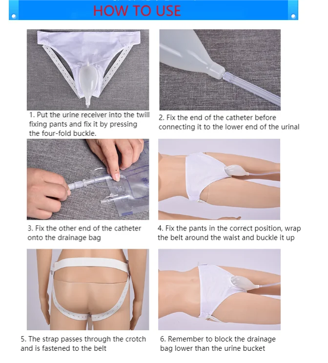 Reusable Silicone Urine Collector Bags Adults Urinal With Urine Catheter Bags Male Female Toilet for Man Older Woman