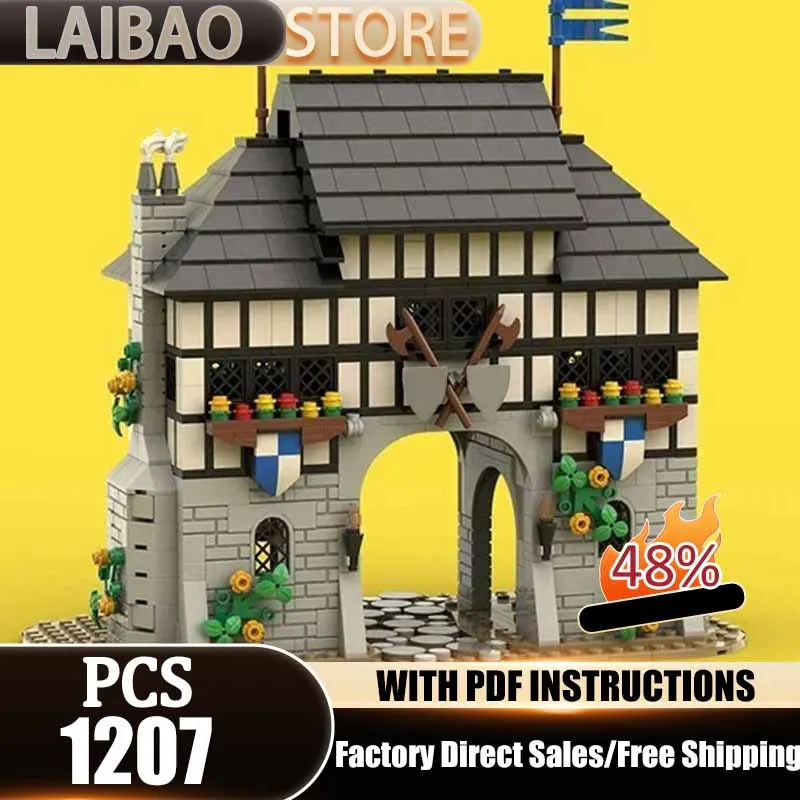 

Falcon's Keep Castle Moc Building Bricks Military Fortress Model Technology Modular Blocks Gift Christmas Toys DIY Sets Assembly