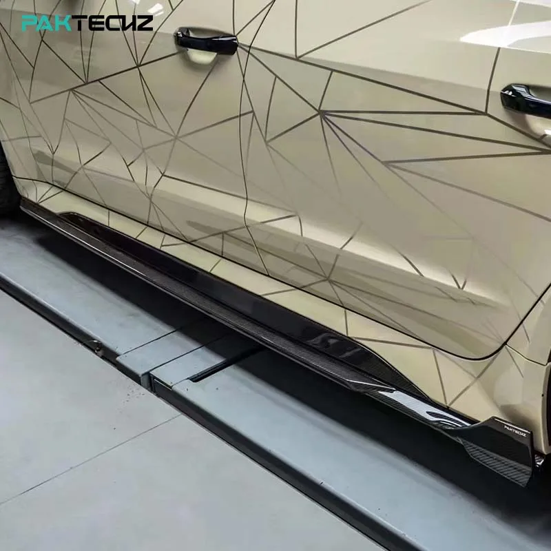 

Paktechz Dry Carbon Fiber Parts Body Kit Side Skirt for Audi RS6 RS7 C8 Ver1