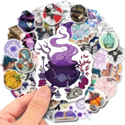 10/30/50PCS Retro Magic Witch Totem Halloween Stickers Graffiti Decals DIY Laptop Phone Notebook Fridge Cartoon Kids Sticker Toy