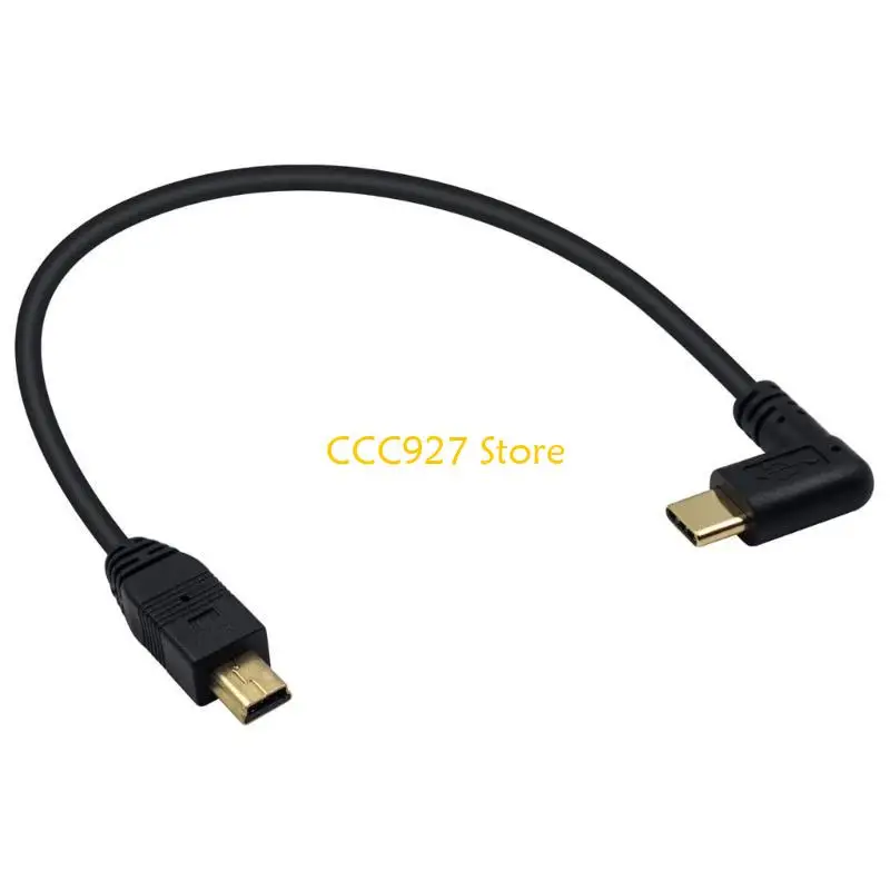 B03F Mini USB to Type C Adapter Converter Cable for Camera Phone OTG Cable 90 Degree - view 2