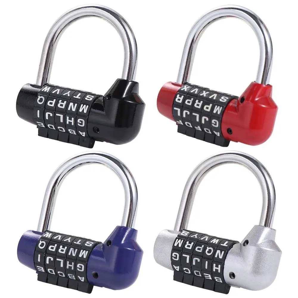 Security 5 Letter Combination Padlock Safely Code Anti-theft Code Password Lock Zinc Alloy Changeable Travel Password Lock